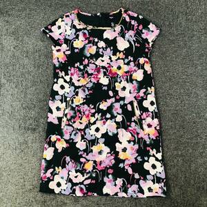 z127 Gap Kids ギャップ キッズ ワンピース ノースリーブワンピース 140 コットン100％ 花柄 総柄 グリーン 緑 ピンク 薄手 裏地ポケット付