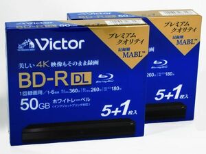 ■　Victor　BD-R　DL　50GB　1回録画用　6枚パック　２個セット　(VBR260RP6J4)