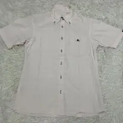 バーバリーブラックレーベル 半袖シャツ 薄ピンク シャドーチェック 1サイズ