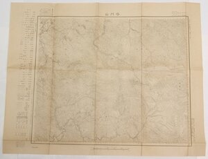 【古地図】守門山　五万分一地形圖新潟十六號(共十六面)　大正5年　大日本帝国陸地測量部★tr.37
