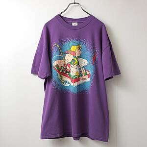 90s Snoopy＆peanut スヌーピー ピーナッツファミリー キャラクター Tシャツ