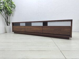 【美品】MasterWal マスターウォール BASS AV BOARD バスAVボード 34万 200cm テレビボード テレビ台 ウォールナット無垢材 アカセ木工