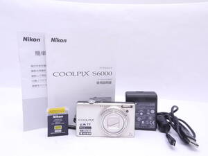 ☆Nikon ニコン COOLPIX S6000 コンパクトデジタルカメラ（取説・バッテリー・充電器・ケース付）