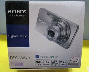 ■【ジャンク】 SONY デジタルカメラ Cybershot(サイバーショット) 1610万画素CCD 光学ｘ5 バイオレット DSC-W570/V