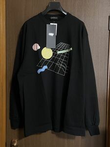 黒4新品 UNDERCOVER パッチ 刺繍 ロング Tシャツ 長袖 オウガ スウェット22SS size4 XL OGRE YOU ASSHOLE アンダーカバー メンズ ブラック