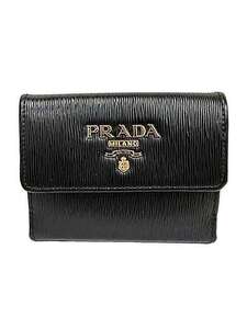 【中古】PRADA プラダ　財布　ミニ財布　三つ折り財布 　1MH350　 VITELLO MOVE I NERO＿s-0075-r28