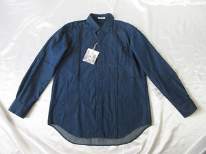 エンジニアードガーメンツ★2022fw ★ Combo Short Collar Shirt - 4.5oz Denim Shirting / Indigo【XS】