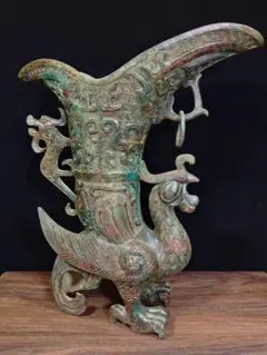 中国古美術品·旧蔵珍品·古青銅器·鳳樽·装酒器· 祭祀礼器·文房置物·賞物·風水