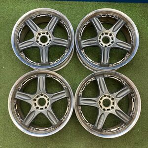 【0476】19インチ 8.5J 8J　RAYS VOLK RACING GT-C FACE2　レイズ　19×8.5J +43 / 19×8J +47 PCD114.3 5穴　ハブ径73 中古4本　