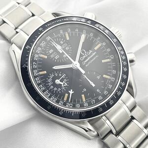 T837 分解整備・磨き済 OMEGA オメガ スピードマスター マーク40 コスモス 3520.50 トリカレ クロノ オート 自動巻 機械式 腕時計 箱付