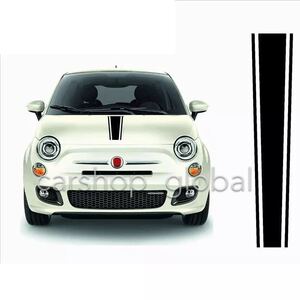 フィアット FIAT 500 Panda Abarth アバルト ABARTH フロント ボンネット ステッカー デカール ストライプ カラー 8色 レッド ブラック等