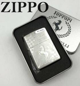 7703704-3【未使用品】ZIPPO/ジッポー/FERRARI Magneti Marelli/フェラーリ マニェーティ・マレッリ/オイルライター/自動車メーカー