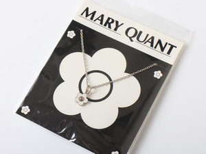 E13000 新品未使用 MARY QUANT マリークワント ネックレス デイジー フラワーモチーフ ホワイト×シルバー ペンダント アクセサリー