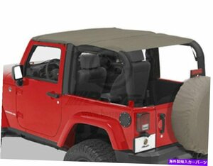 Bestop Safari BikiniトップカーキカラージープラングラーJK 2007-2009 2ドアBestop Safari Bikini Top Khaki Color Jeep Wrangler JK 200