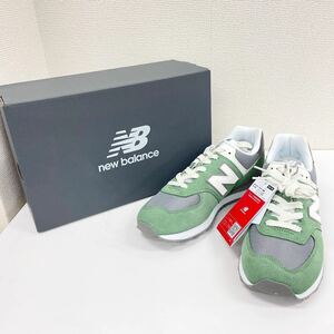 未使用品 NEW BALANCE ニューバランス スニーカー シューズ U574ESA 27cm タグ付 グリーン グレー ホワイト 