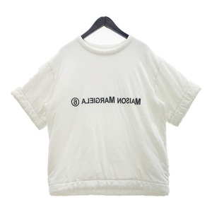 メゾンマルジェラ MM6 中綿 半袖 Tシャツ カットソー S62GD0017 S21058 ロゴ Sサイズ ホワイト Maison Margiela トップス DL12921■