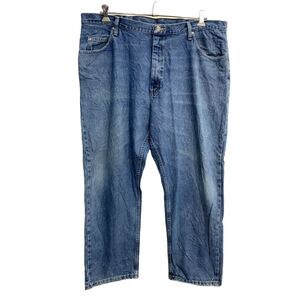 Wrangler デニムパンツ W42 ラングラー リラックスフィット ビッグサイズ ブルー コットン 古着卸 アメリカ仕入 2312-535