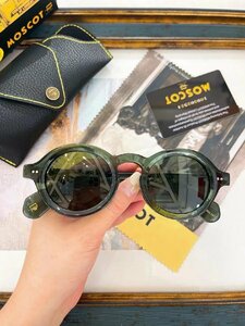 送料無料 MOSCOT モスコット FOYGEL サングラス 日焼け止め ラウンド　セルフレーム フルリム 小顔 未使用 46mm TT111