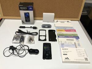 SONY ウォークマン NW-S764BT（8GB）ブラック美中古品 （MDR-NWBT10Nワイヤレスイヤホン付属品） + 専用ケース（レイ・アウト社製）中古品