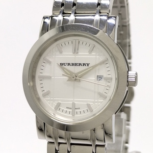 【中古】BURBERRY ヘリテージ レディース 腕時計 SS クオーツ シルバー文字盤 BU1351