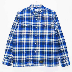 WTAPS ダブルタップス 14AW VATOS L/S/SHIRT. COTTON.TEXTILE バトス ロングスリーブ シャツ コットン テキスタイル 長袖 ブルー Sepk