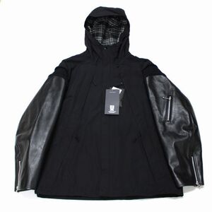 UNDERCOVER アンダーカバー 24AW 袖レザーマウンテンパーカー 2 ブラック