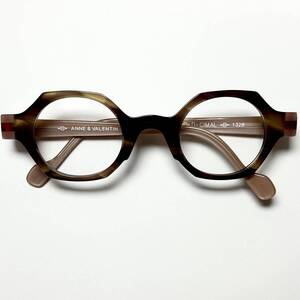 ANNE ET VALENTIN 小振り D-CIMAL 1328 新品・純正ケース付き Frame France 丸メガネ アンバレンタイン フレームフランス製 クラウンパント