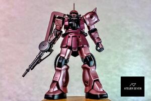 【徹底改修】HG シャア専用　ザク　「ZAKUⅡF2」　ディテールアップ　塗装 バンダイ　完成品　1/144 HGUC メタルパーツ　0083 ザクII F2型 