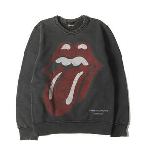 COMME des GARCONS HOMME PLUS スウェット サイズ:M / 06SS The Rolling Stones Rip & Tongue ガーメントダイ フェード スウェットシャツ