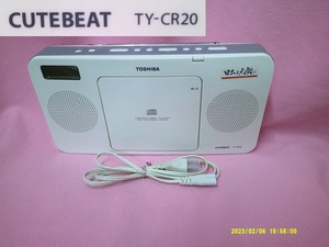 ■ 中古 動作品 ■ 東芝 ■ CD ラジオ ■ TY-CR20 ■難あり■ TOSHIBA　AM・FMラジオ動作確認済　CD部は反応せず　　付属品：電源コード