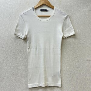 ドルチェアンドガッバーナ G8CQ2T G7VQ1 コットン リブニット クルーネック カットソー Tシャツ Tシャツ 44 白 / ホワイト