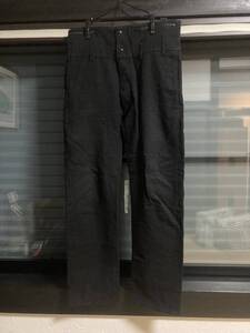 Ann Demeulemeester High Waist Pants / Size M / Black / アンドゥムルメステール　ハイウエストパンツ