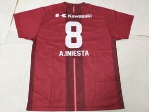 アンドレス・イニエスタ Lサイズ コンフィットシャツ ヴィッセル神戸 サッカー Jリーグ イニエスタ Tシャツ 応援 ユニフォーム風