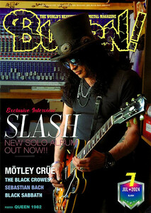 最新 ★ BURRN!／バーン ★ 2024年 7月号 SLASH・MOTLEY CRUE・BLACK SABBATH・QUEEN・YNGWIE MALMSTEEN