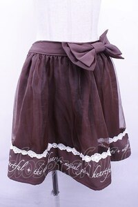 LIZ LISA / 裾メッセージ刺繍オーガンジースカート Y-23-05-20-120-1-SK-CA-L-SZ-ZT055