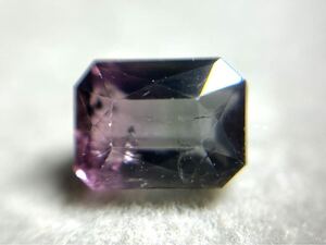 ★100円スタート★バイカラートルマリン 1.88ct 7.5x5.5mm オクタゴン　天然 非加熱 宝石