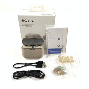 SONY WF-1000XM3 ソニー ワイヤレスノイズキャンセリングイヤホン　元箱/説明書/イヤーピース/USBコード/充電ケース付き◆動作品