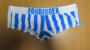 【FORBIDDEN】ショートローライズボクサー (Msize/Blue)