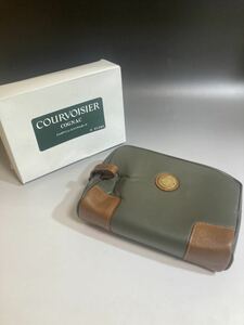 【2A15】クラッチバッグ COURVOISIER COGNAC クルボアジュ　オリジナルポーチ セカンドバッグ 未使用　箱付　付録 ノベルティ