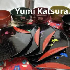 未使用　桂由美　Yumi Katsura カラフル　丼　椀　盆　お箸　５客セット