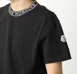 ★定価56,100円★ 現行モデル 最新作 MONCLER 半袖Tシャツ Ｍ　モンクレール ブラック ワッペン ロゴ ワッペン 国内正規品 完売 入手困難