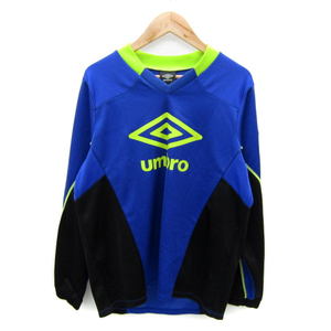 アンブロ UMBRO スポーツウエア カットソー Vネック ロゴプリント 150cm 青 ブルー /SY27 男の子 キッズ