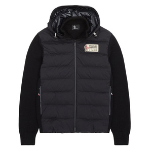 送料無料 15 MONCLER GRENOBLE モンクレール グルノーブル 9B00015 M1122 ブラック ブルゾン ダウン切替 size XL