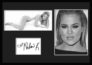 10種類!Khloe Kardashian/クロエ・カーダシアン/セレブ/番組/サインプリント&証明書付きフレーム/BW/モノクロ/ディスプレイ(8-3W