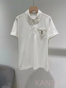 Brunello Cucinelli　ブルネロクチネリ　レディース　ポロシャツ　Tシャツ　半袖　無地　L