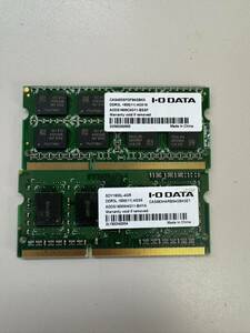 s727）【I.O-DATA】 DDR3L-1600 (11)4gx16/4gx8 4GB 2枚セット 計8GB