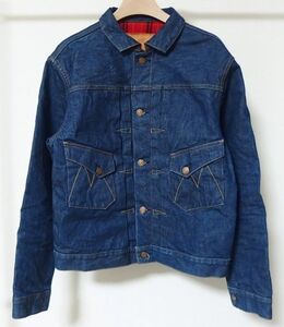 MFSC Mister Freedom ミスターフリーダム NEW OLD STOCK 15.5oz ORGANIC CONE DENIM RANCH BLOUSE 裏地付き デニム ジャケット Gジャン 40