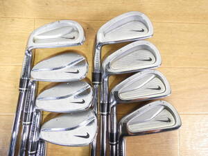 ■NIKE ナイキ アイアン/ウェッジ 8本セット 左利き/レフティー PRO COMBO FORGED スチールシャフト FLEX:R ＃3～9.P 現状品＠140(01)