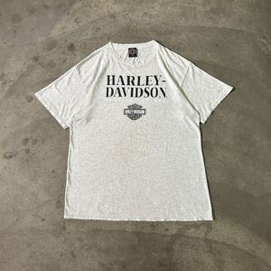 HARLEY-DAVIDSON CENTER LOGO TEE / 90S ハーレーダビッドソン USA製 Tシャツ XL センターロゴ 企業 古着 大きいサイズ