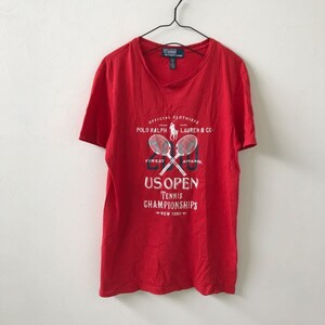 EI199 ポロラルフローレン 半袖 Tシャツ 赤 メンズ S　2010年 USオープン